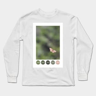 Moth on a Dirty Window Color Palette [Dots] Long Sleeve T-Shirt